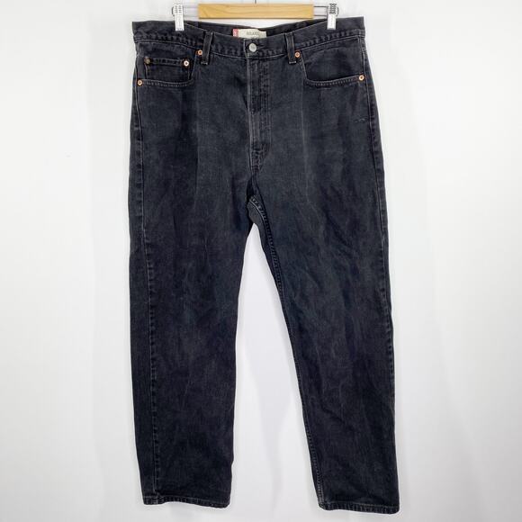 Levi's 550 Relaxed Fit Straight Leg Black Denim Jeans Men's Size 38 x 30 - Picture 1 of 9